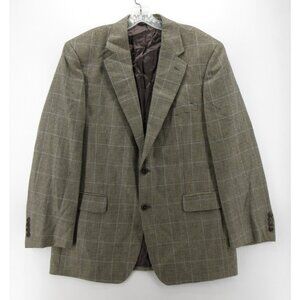 Brooks Brothers Sport Coat 41 Blazer Wool Houndstooth Windowpane VGT